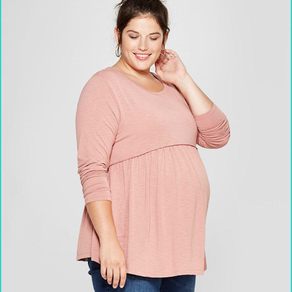 pink maternity top size xl